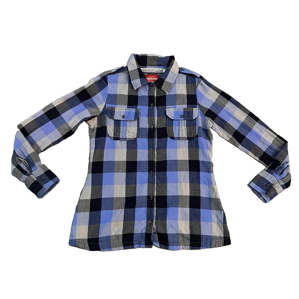 Sims Women's Flannel Short Large Lined  Snowboarding Button Up